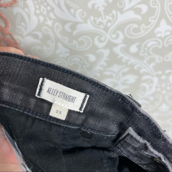 5/$30 Madewell Alley Straight Leg Jeans Washed Black 25 - Picture 5 of 5